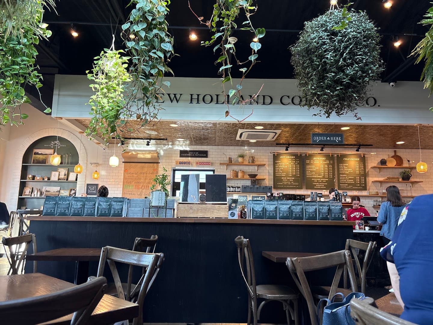 Interior of New Holland Coffee Company, specialty coffee shop in Lancaster