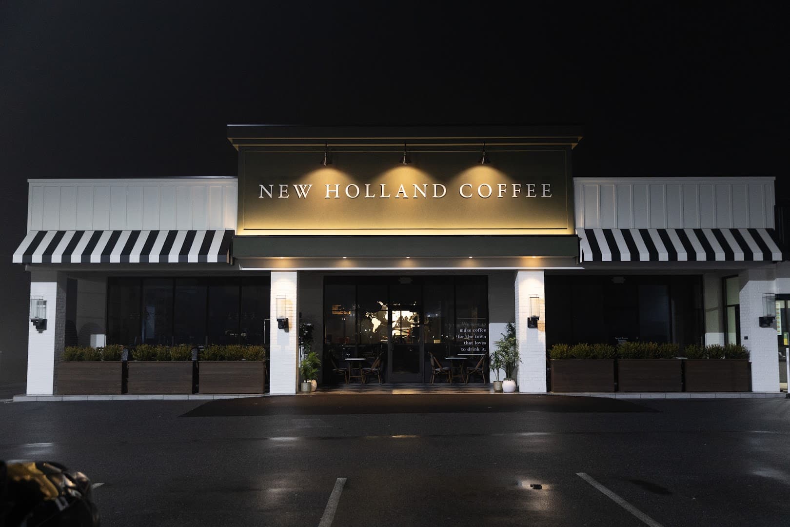 Storefront of New Holland Coffee Company, specialty coffee shop in Lancaster