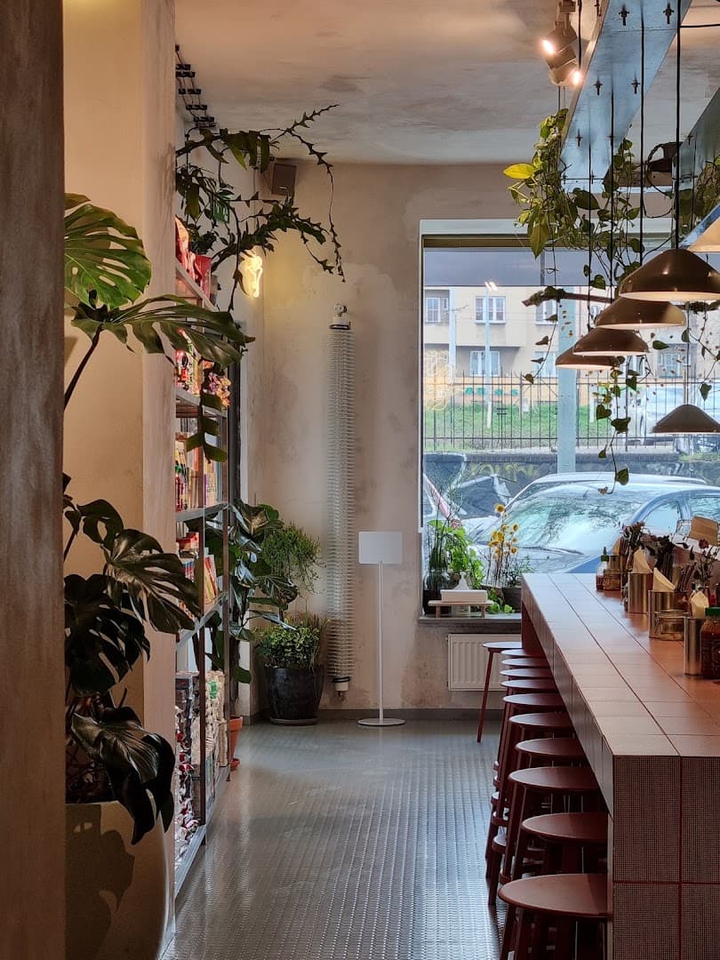 Interior of Ăn quán — ăn bistro cafe, specialty coffee shop in Prague