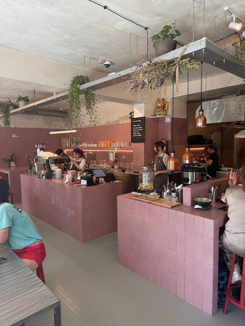Interior of Ăn quán — ăn bistro cafe, specialty coffee shop in Prague