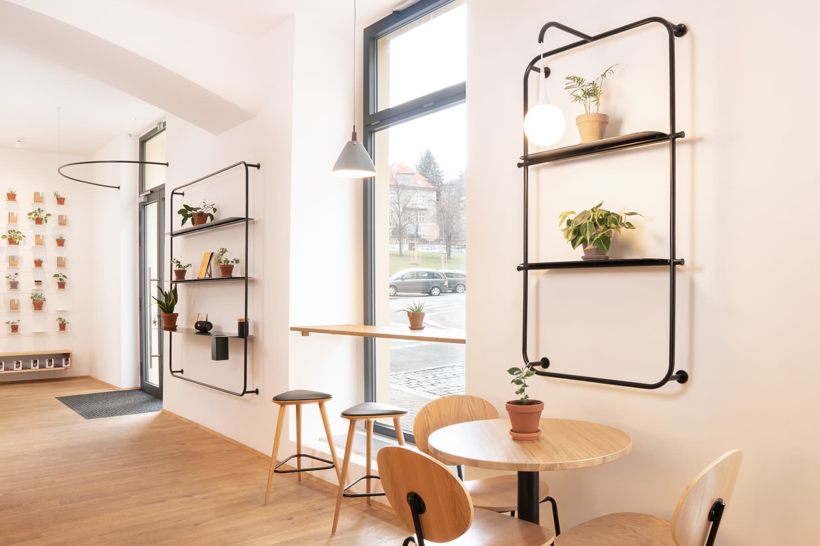 Interior of TYPIKA Nusle, specialty coffee shop in Prague