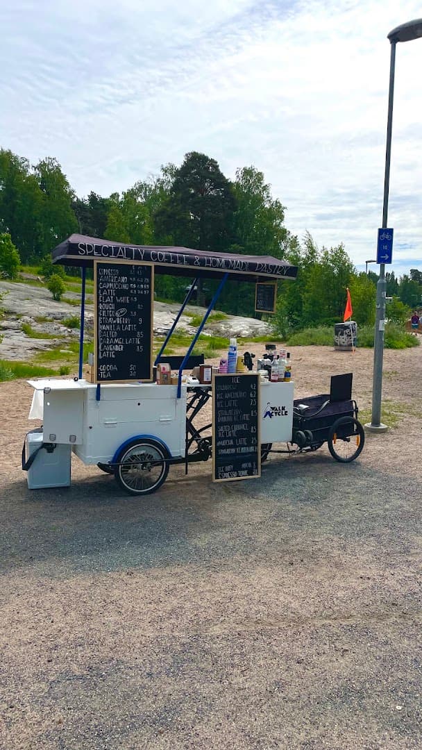 Storefront of Walk Cycle, specialty coffee shop in Helsinki