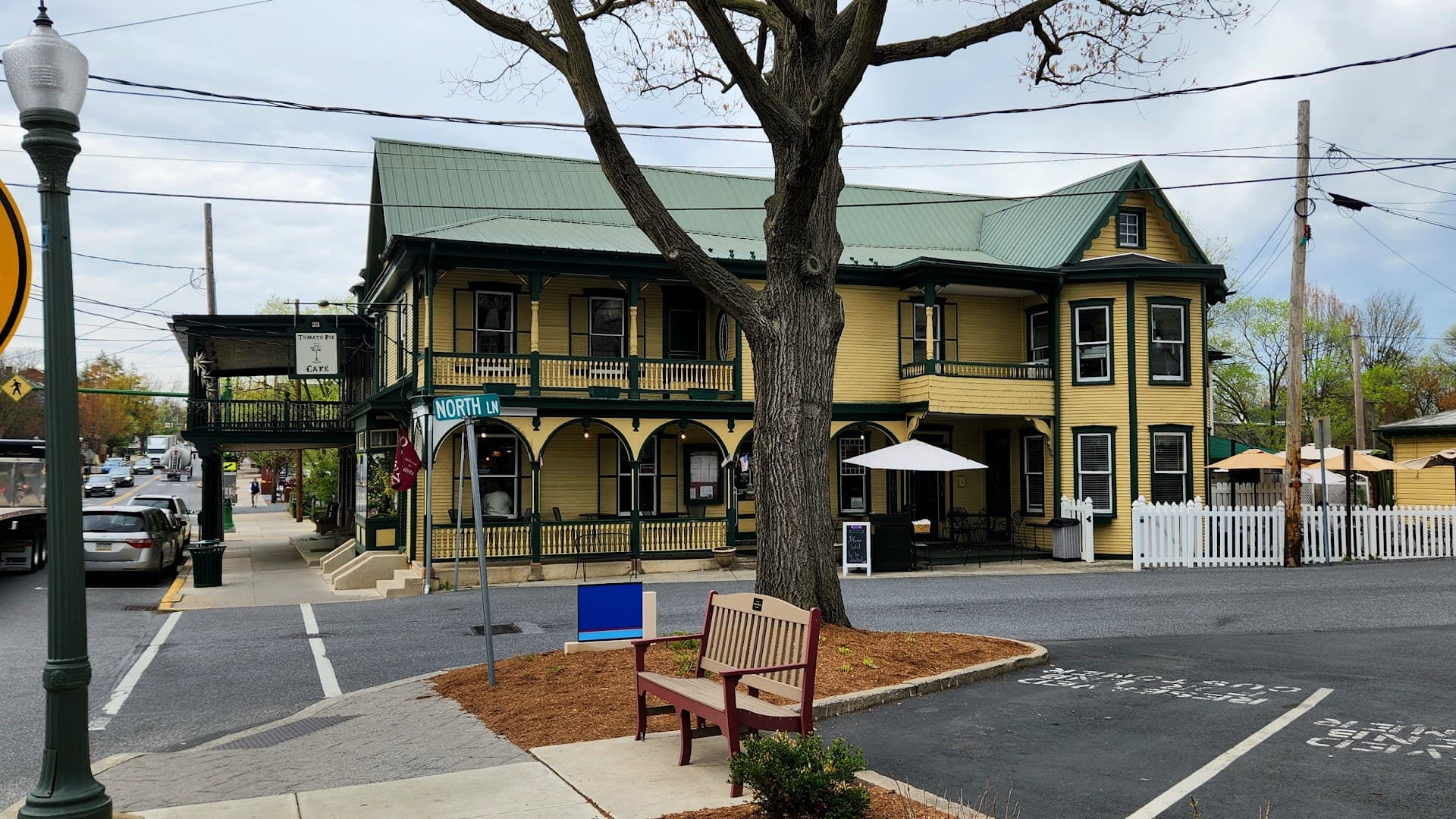 Storefront of Tomato Pie Cafe, specialty coffee shop in Lancaster