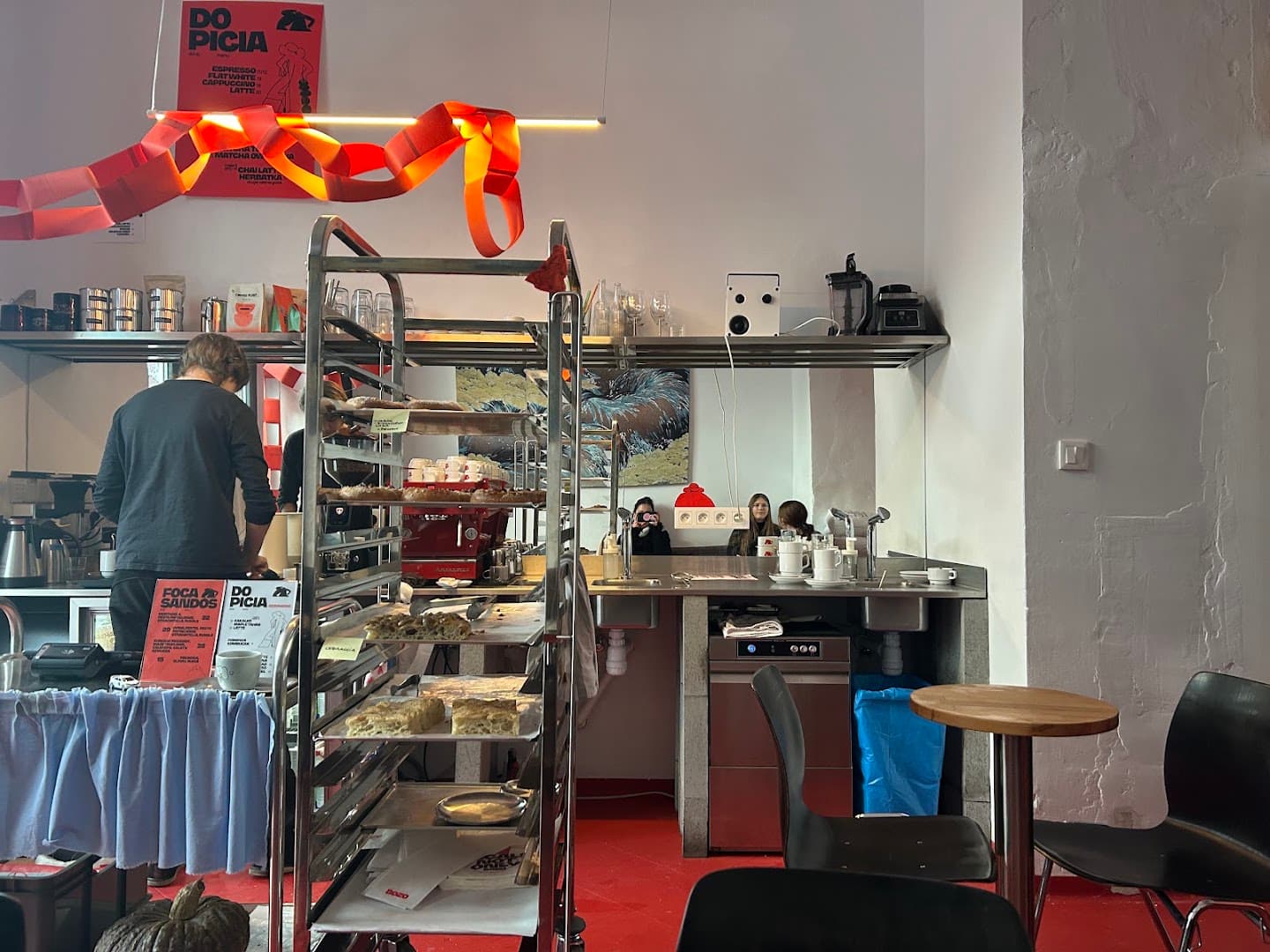 Interior of BOZO, specialty coffee shop in Warsaw