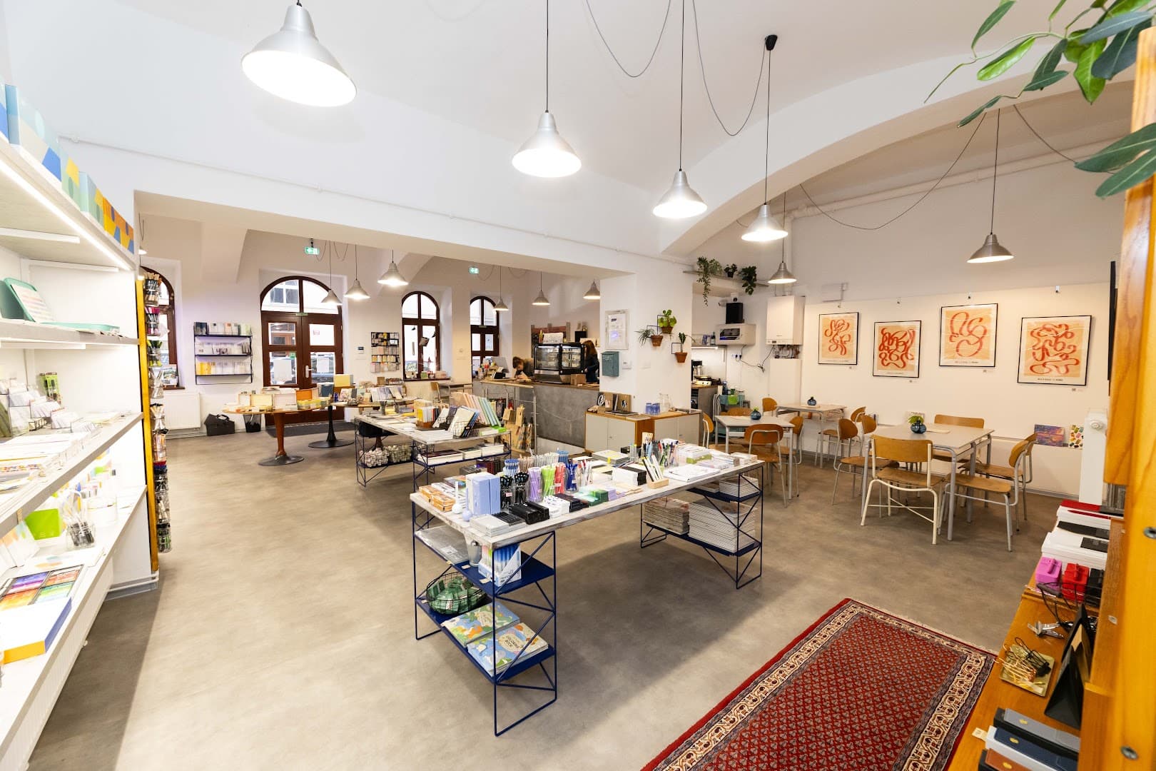 Interior of kaš-mi-daš - papírnictví a kavárna, specialty coffee shop in Prague