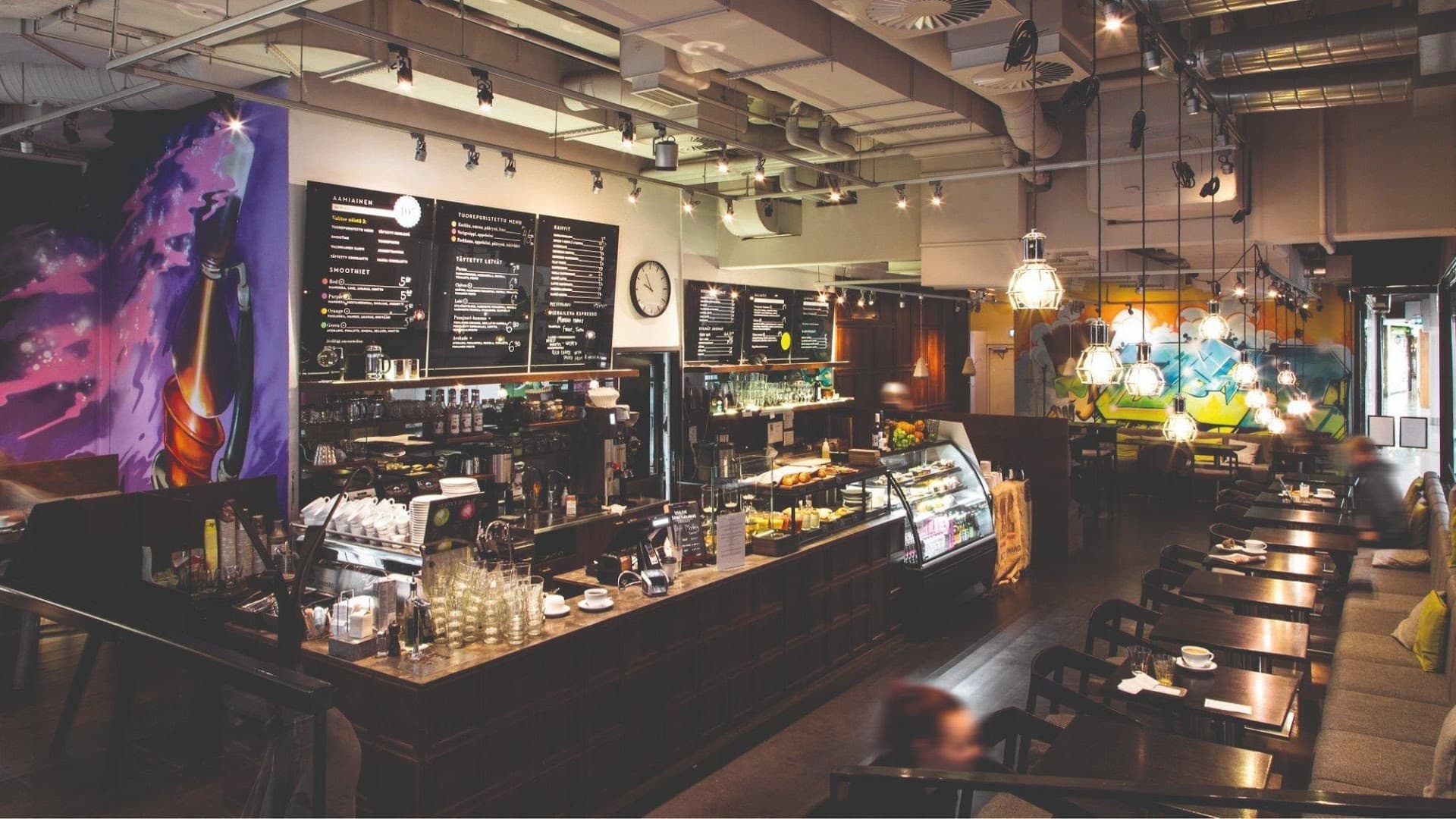 Interior of Fratello Torrefazione, specialty coffee shop in Helsinki