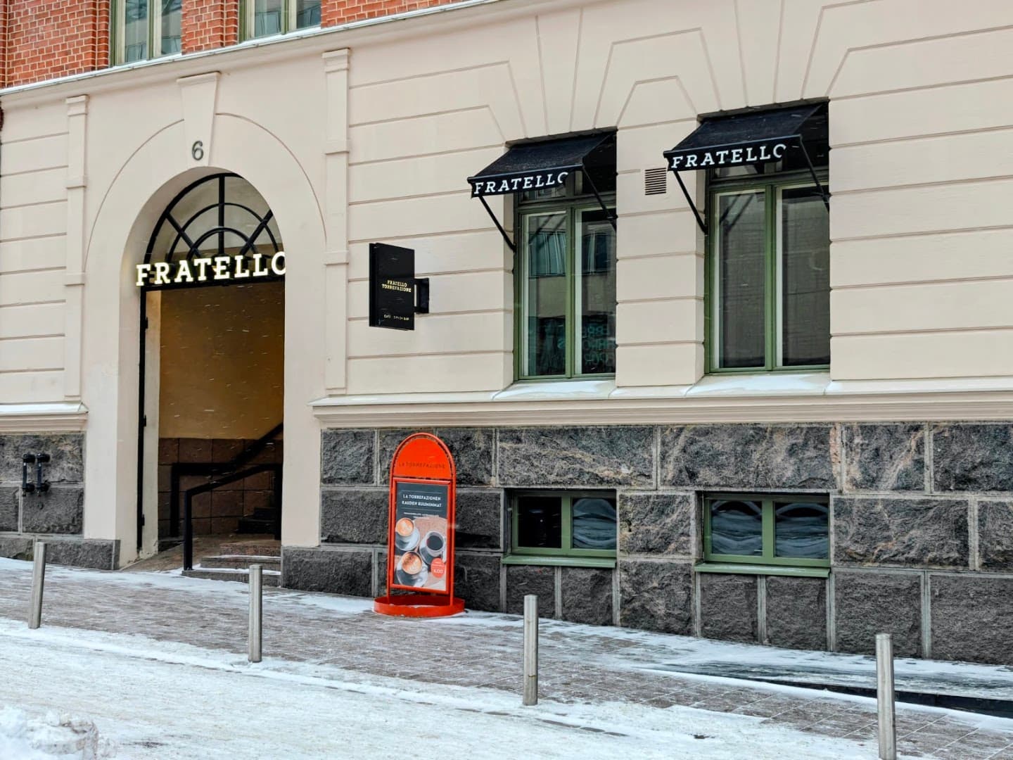 Storefront of Fratello Torrefazione, specialty coffee shop in Helsinki
