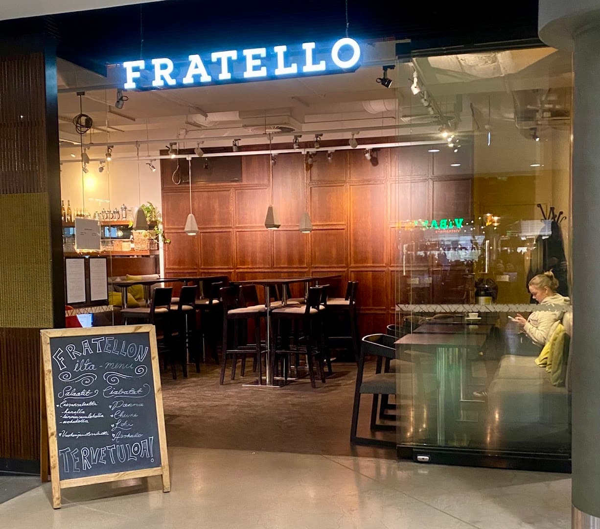 Storefront of Fratello Torrefazione, specialty coffee shop in Helsinki
