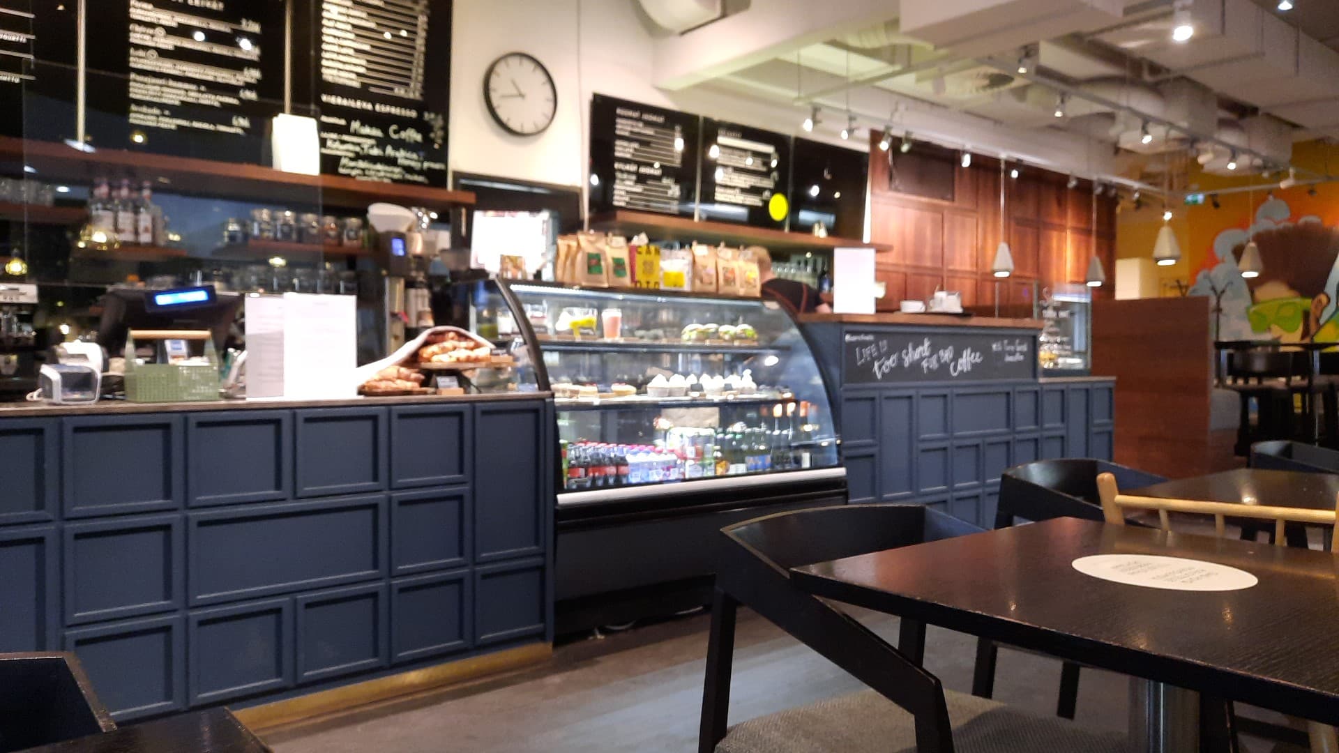 Interior of Fratello Torrefazione, specialty coffee shop in Helsinki
