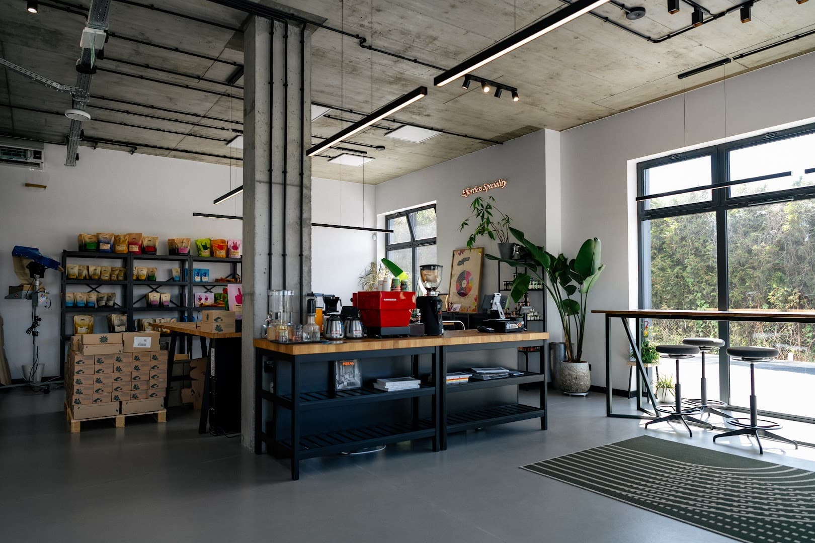 Interior of HAYB Speciality Coffee, specialty coffee shop in Warsaw