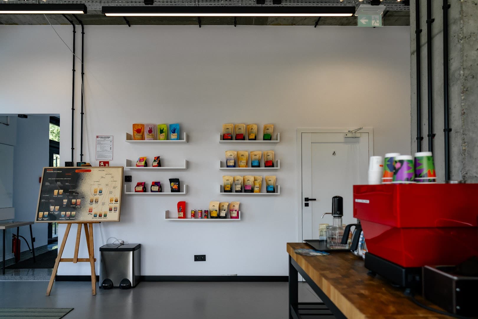 Interior of HAYB Speciality Coffee, specialty coffee shop in Warsaw