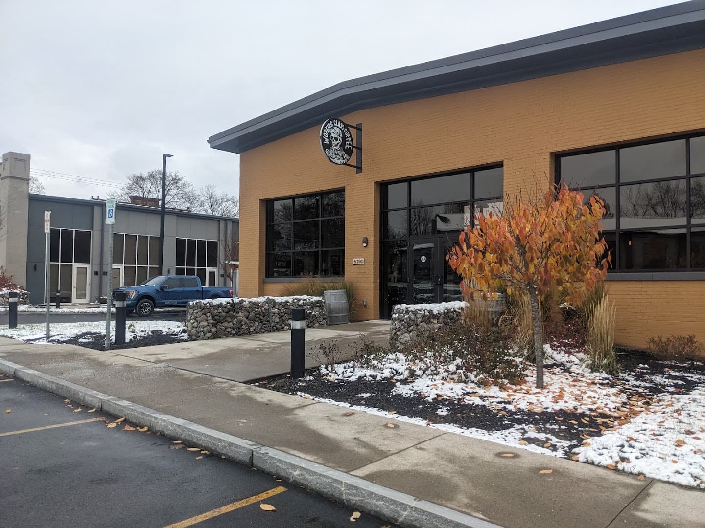 Storefront of Working Class Coffee, specialty coffee shop in Rochester