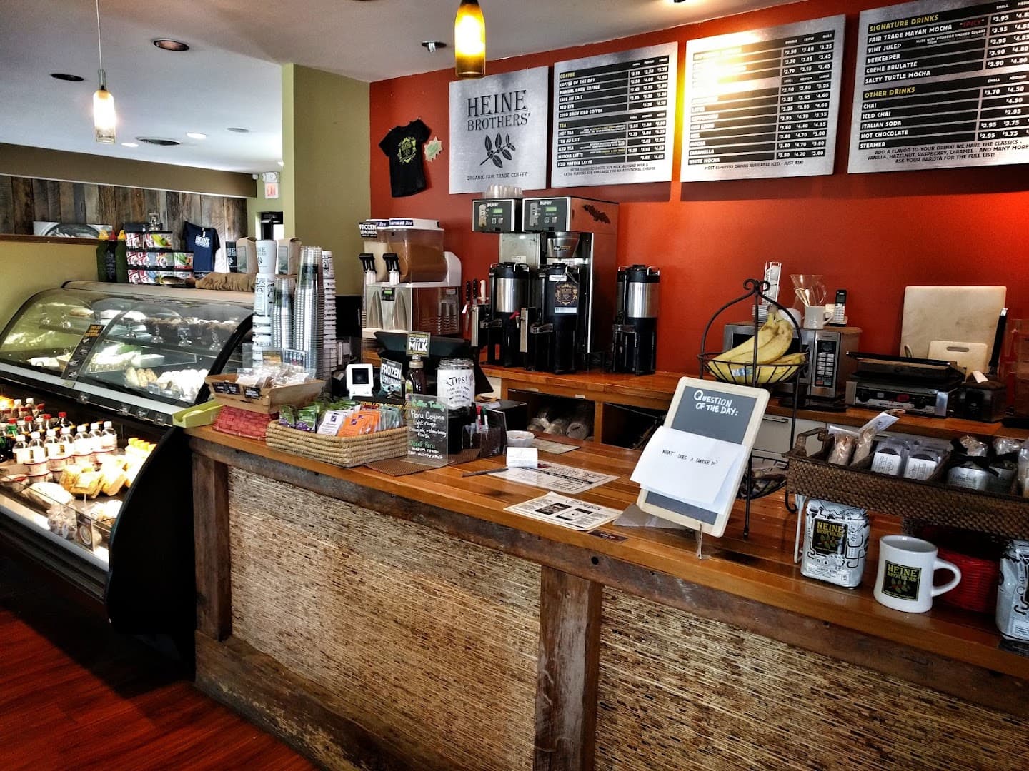 Interior of Heine Brothers Coffee - Northfield, specialty coffee shop in Louisville