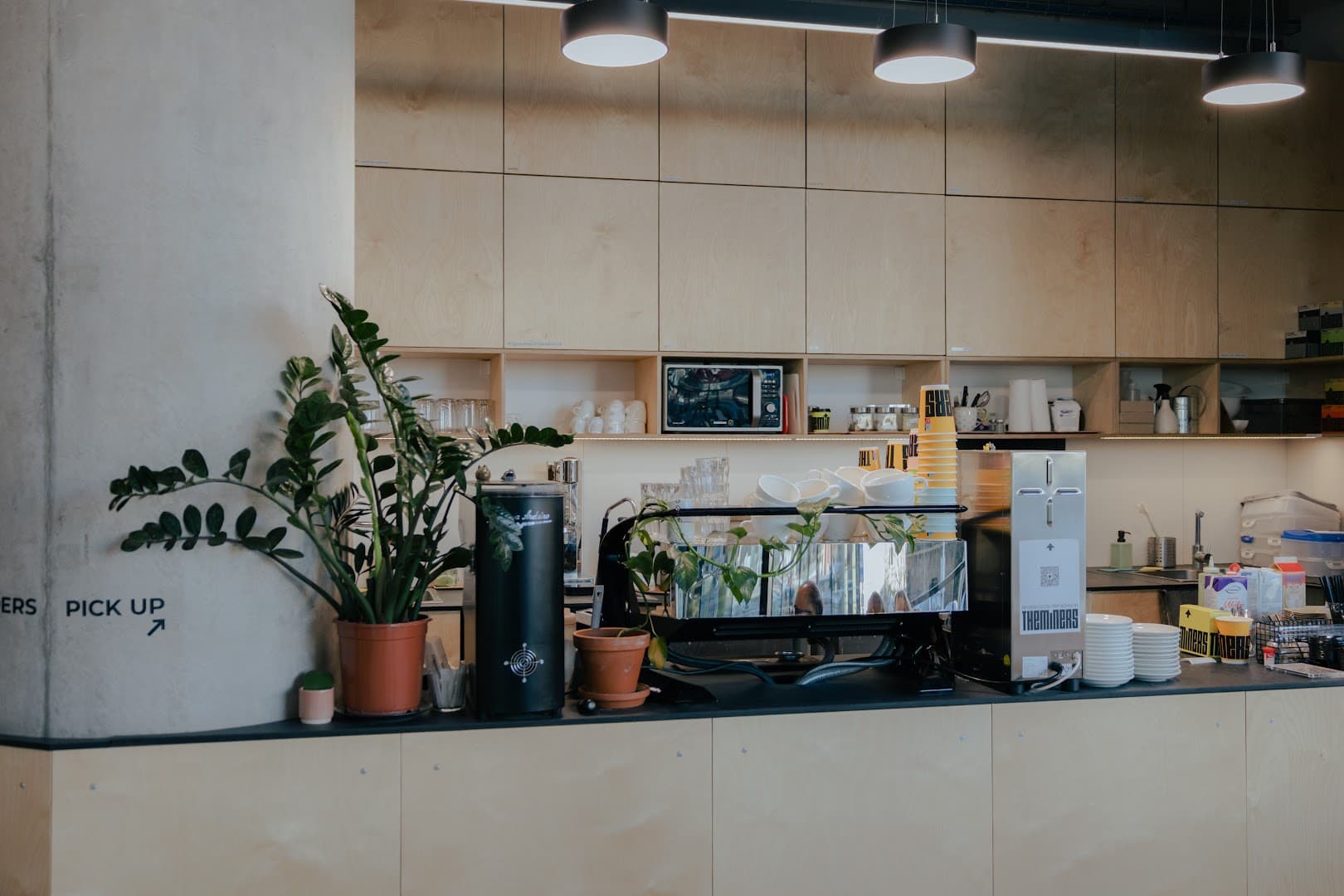 Interior of The Miners Coffee Borislavka, specialty coffee shop in Prague