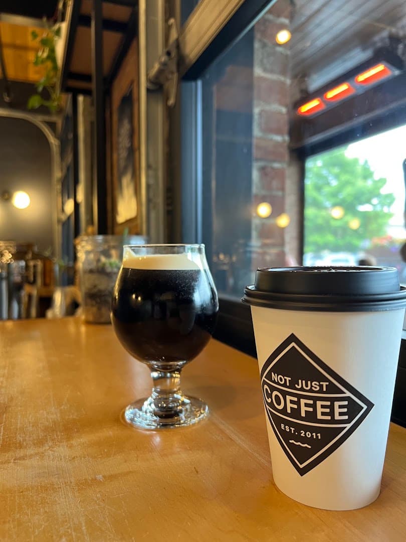 Coffee at Not Just Coffee, specialty coffee shop in Charlotte