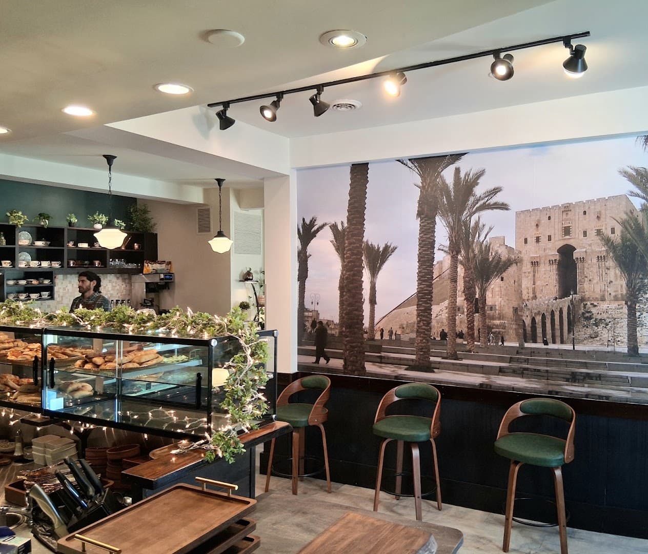 Interior of Jordan River, specialty coffee shop in Rochester