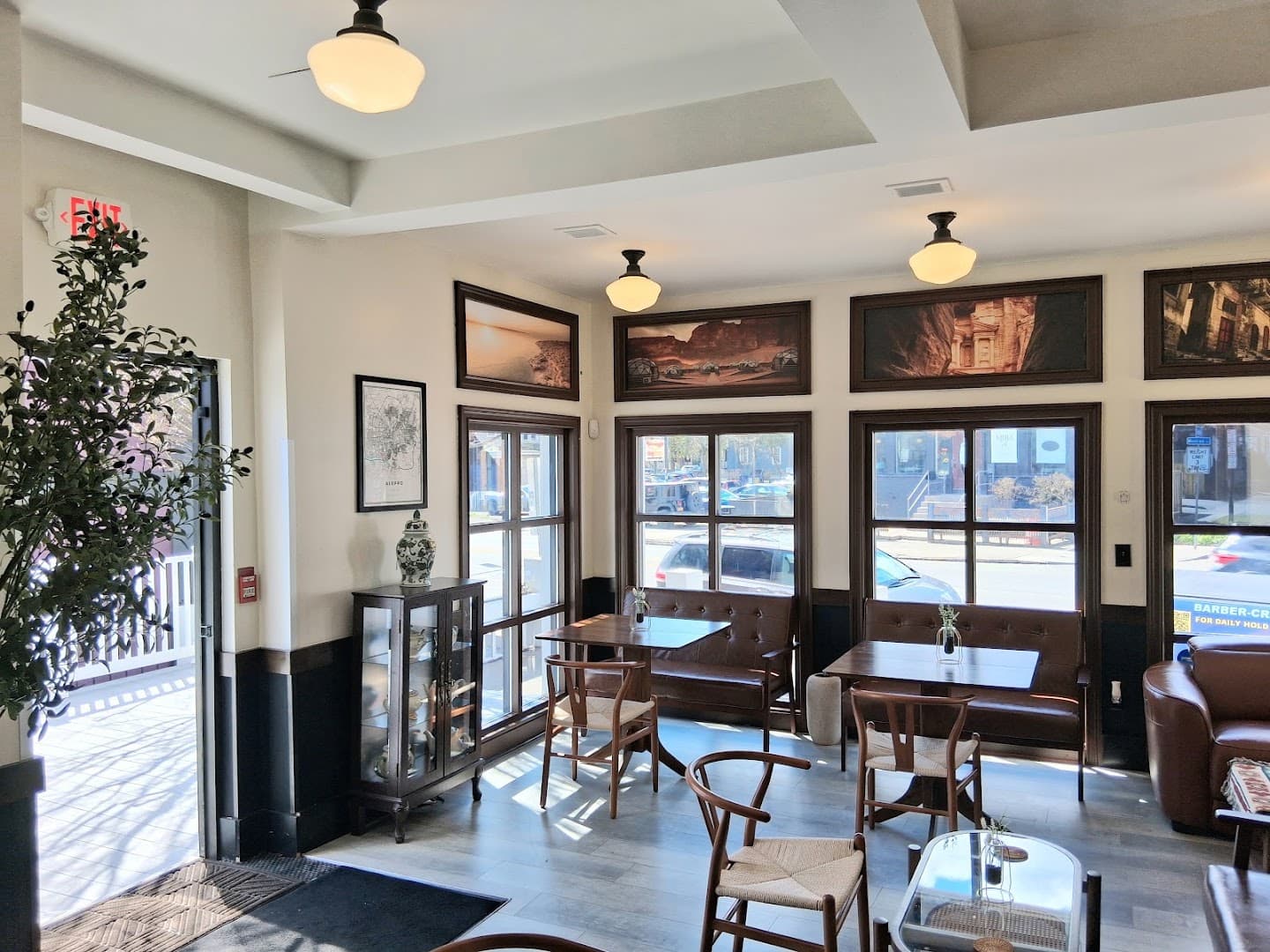 Interior of Jordan River, specialty coffee shop in Rochester