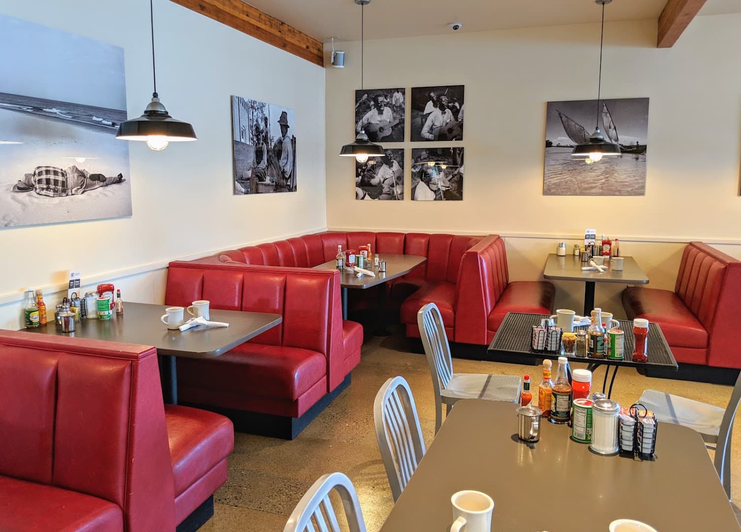 Interior of Cajun Kitchen Cafe, specialty coffee shop in Santa Barbara
