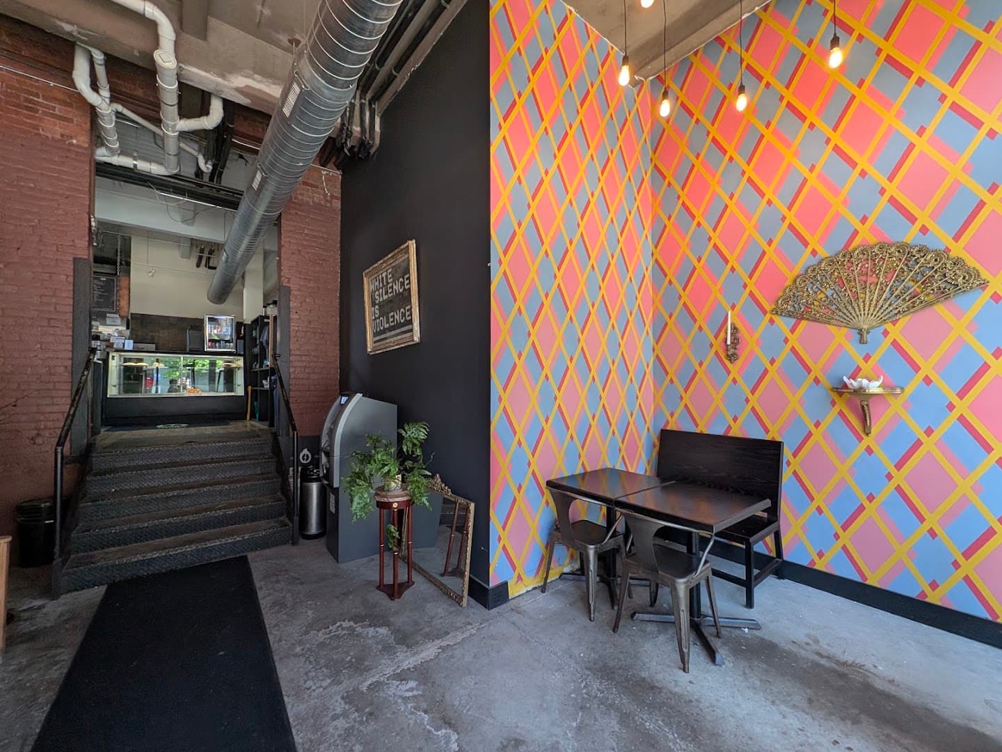 Interior of Fuego Coffee Roasters, specialty coffee shop in Rochester