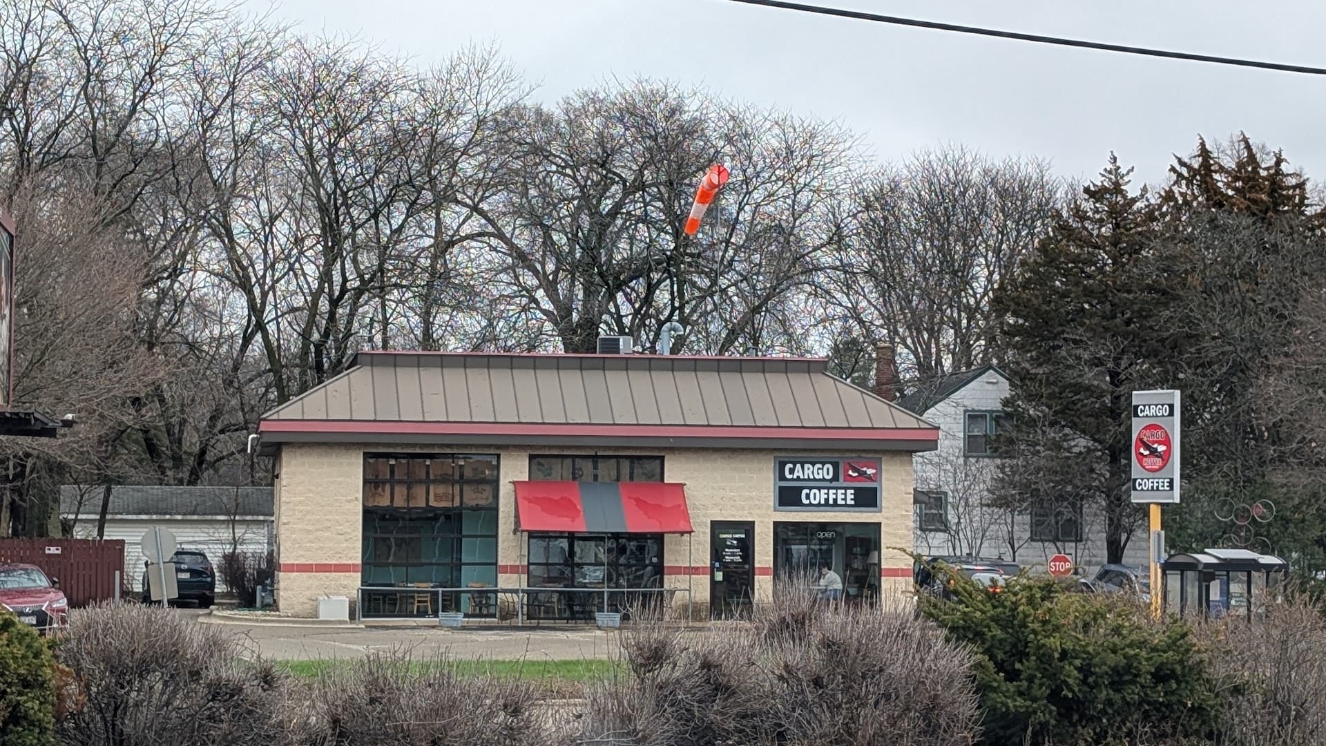 Storefront of Cargo Coffee, specialty coffee shop in Madison