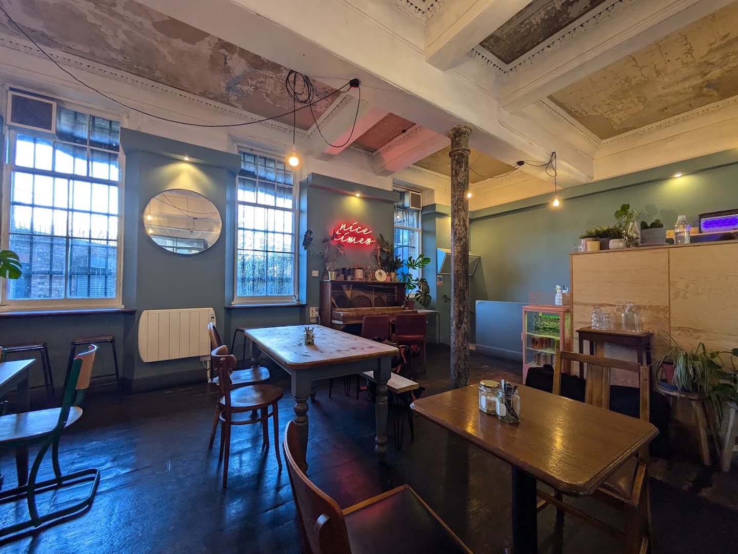 Interior of Lovecrumbs West Port, specialty coffee shop in Edinburgh