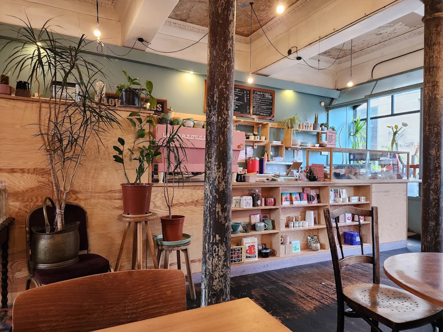 Interior of Lovecrumbs West Port, specialty coffee shop in Edinburgh