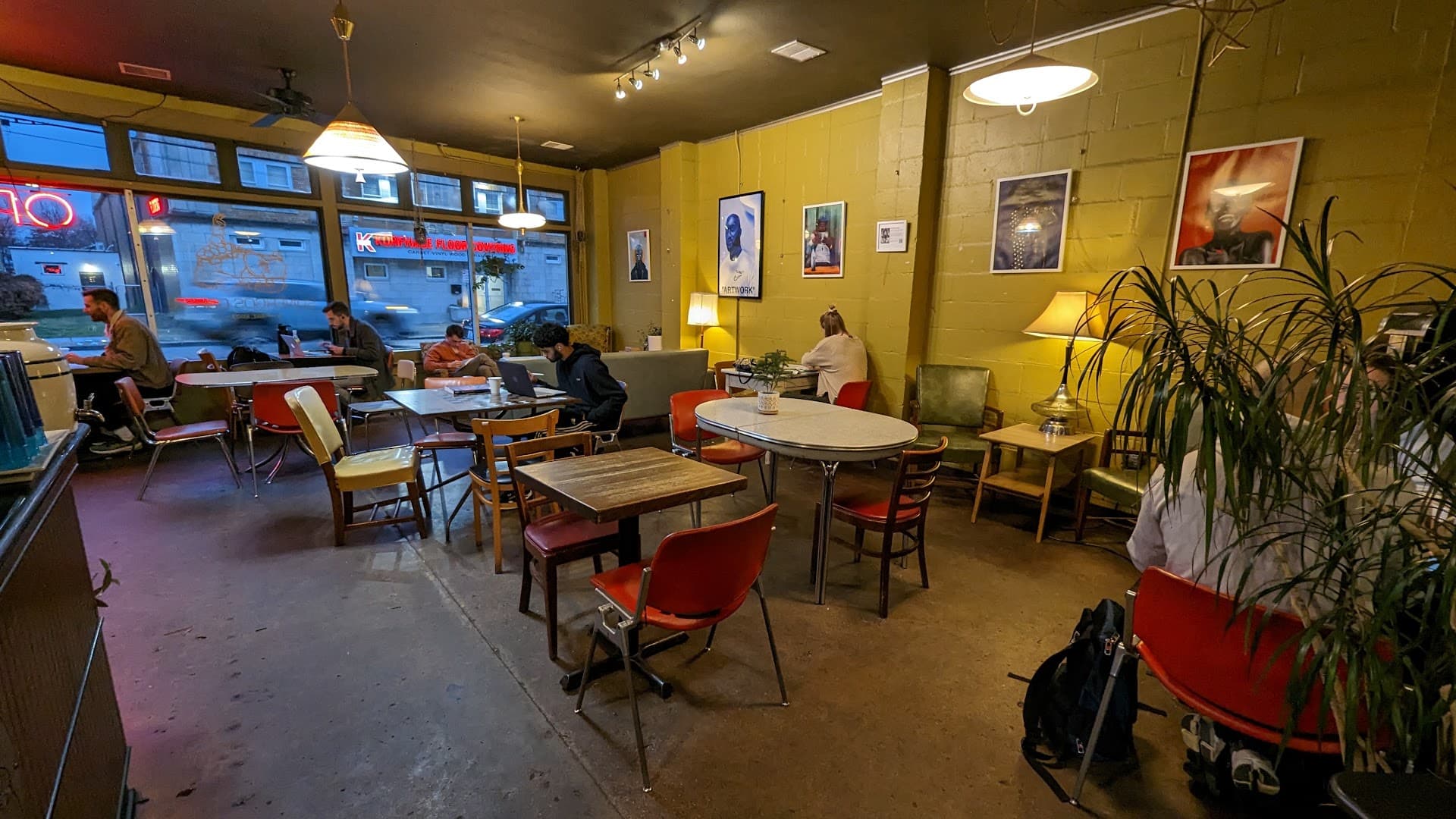 Interior of Sunergos Coffee, specialty coffee shop in Louisville