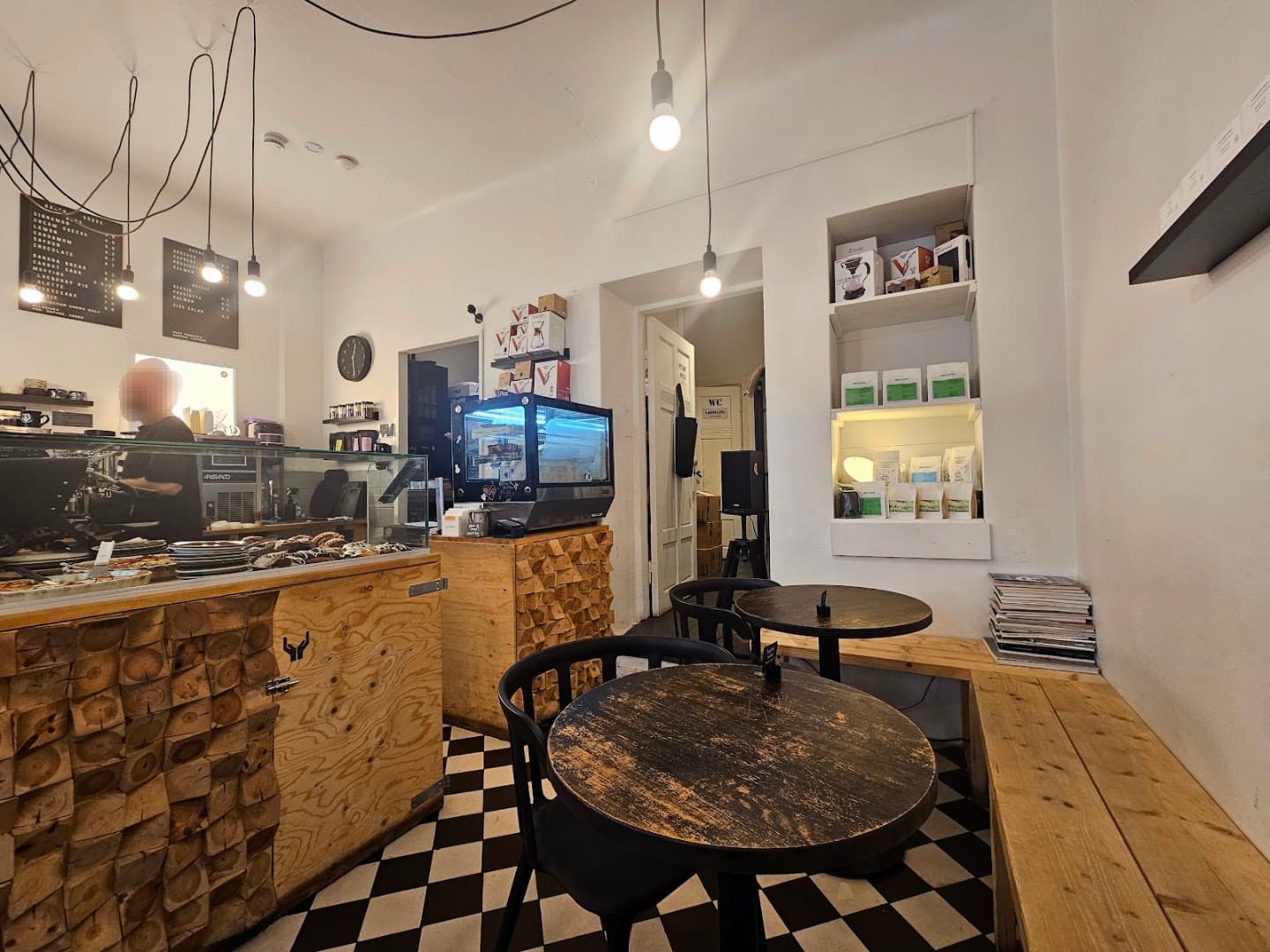 Interior of Rams Roasters, specialty coffee shop in Helsinki