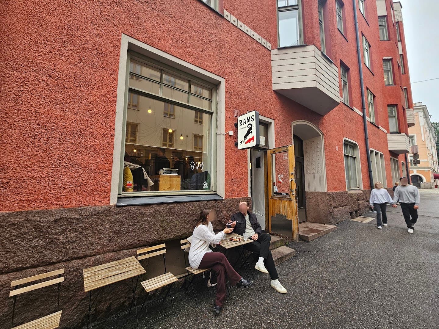 Storefront of Rams Roasters, specialty coffee shop in Helsinki