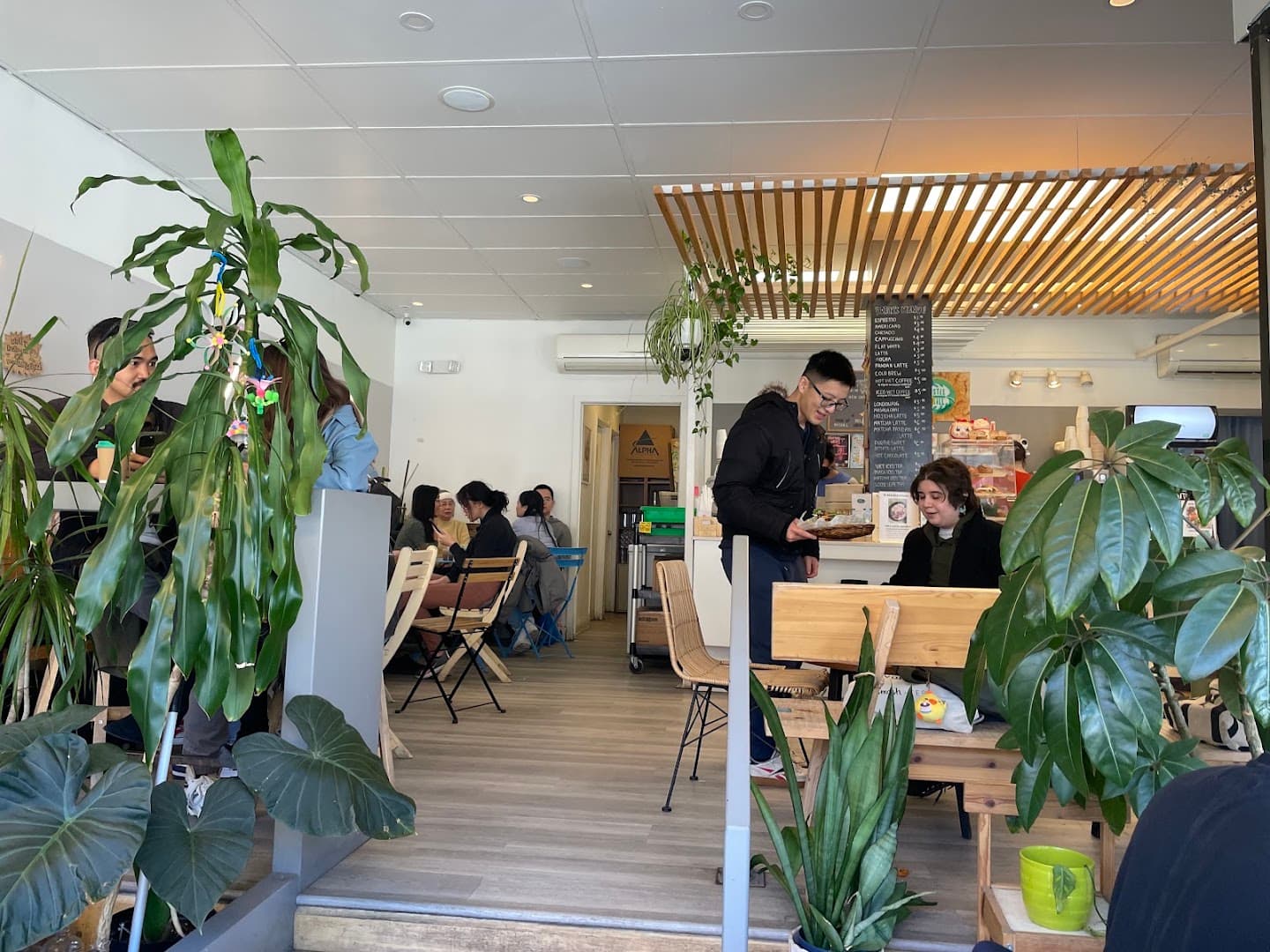 Interior of Rustle & Still Café, specialty coffee shop in Toronto