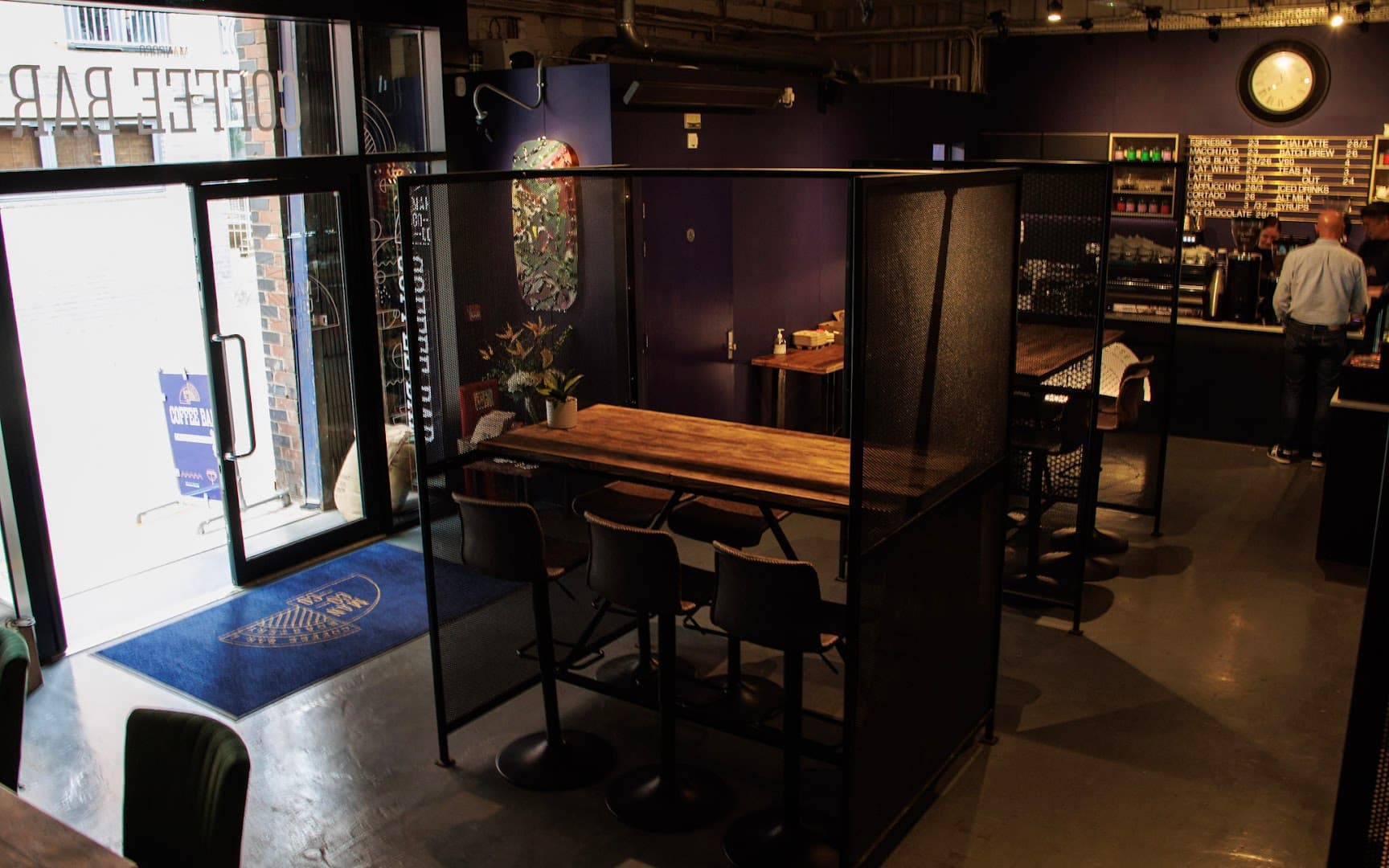Interior of Mancoco Coffee Bar, Roastery & Barista Training School, specialty coffee shop in Manchester