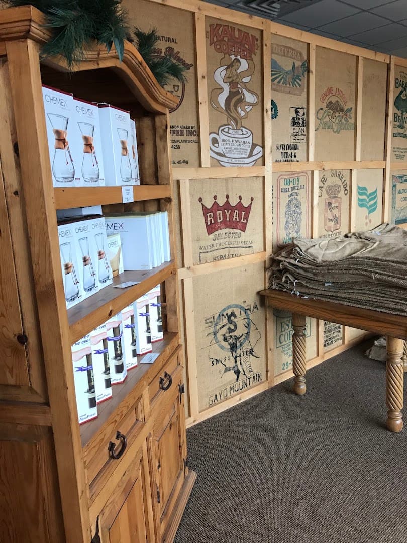 Interior of A Hill of Beans Coffee Roasters, specialty coffee shop in Omaha