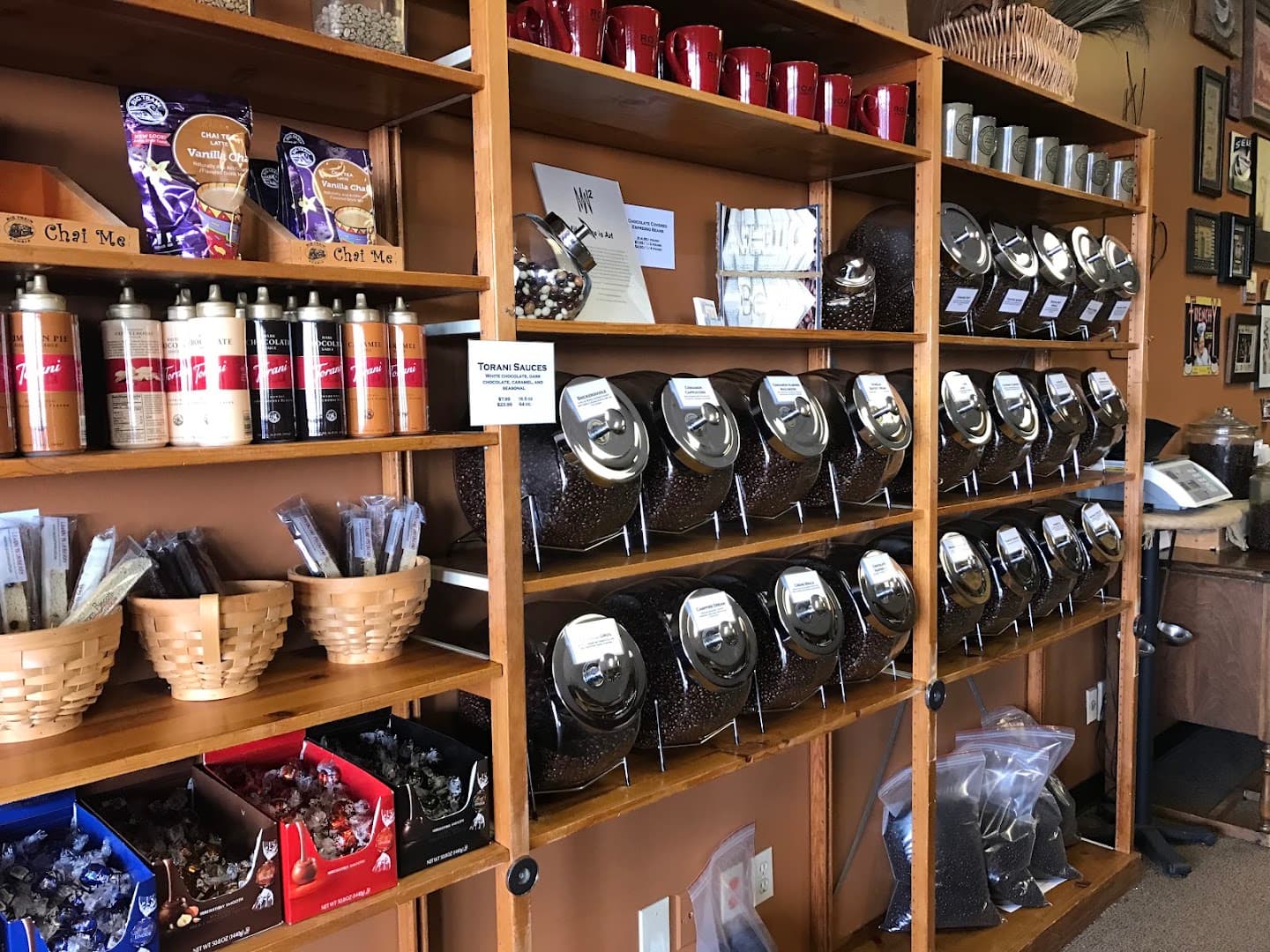 Interior of A Hill of Beans Coffee Roasters, specialty coffee shop in Omaha