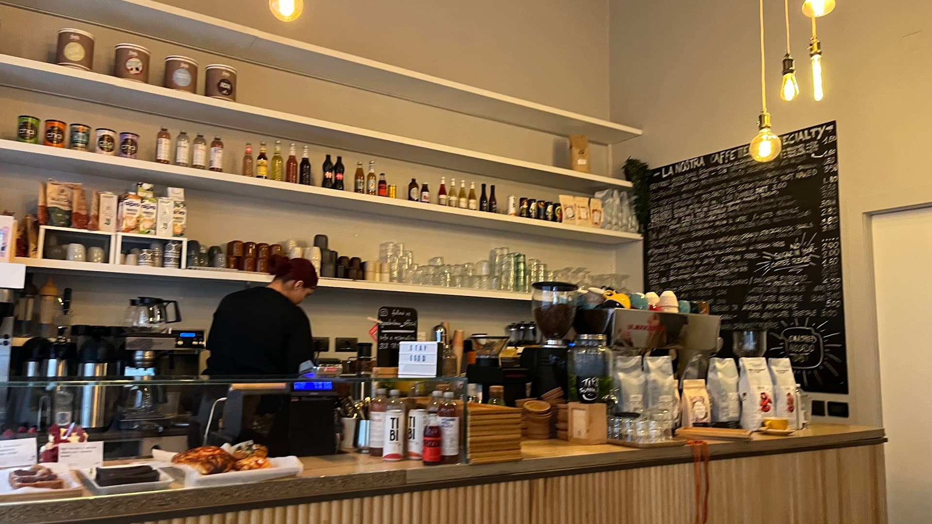 Interior of Bgood, specialty coffee shop in Milan