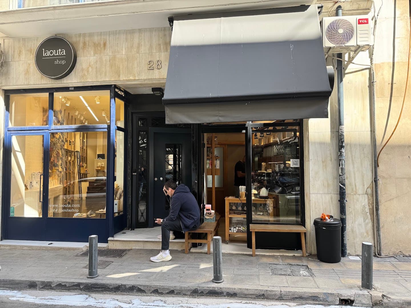 Storefront of A tot, specialty coffee shop in Athens