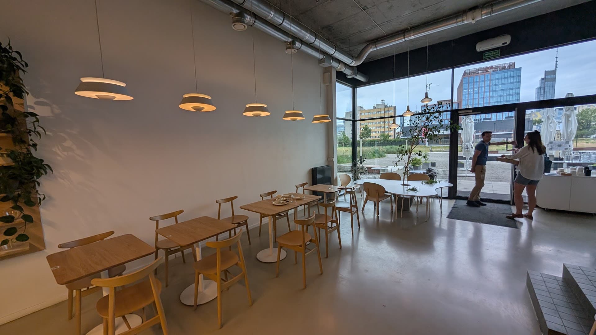 Interior of TYPIKA, specialty coffee shop in Warsaw