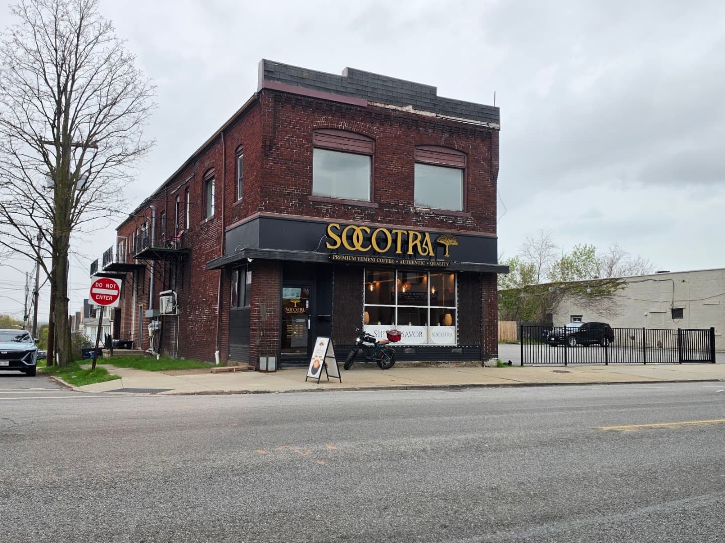 Storefront of Socotra Yemeni Coffee House, specialty coffee shop in Buffalo