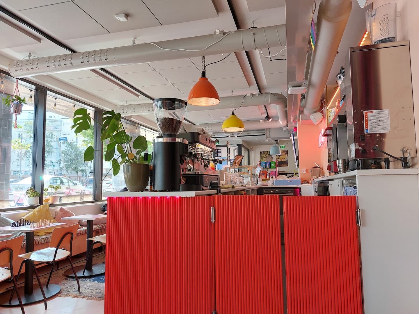 Interior of Lykke Helsinki, specialty coffee shop in Helsinki