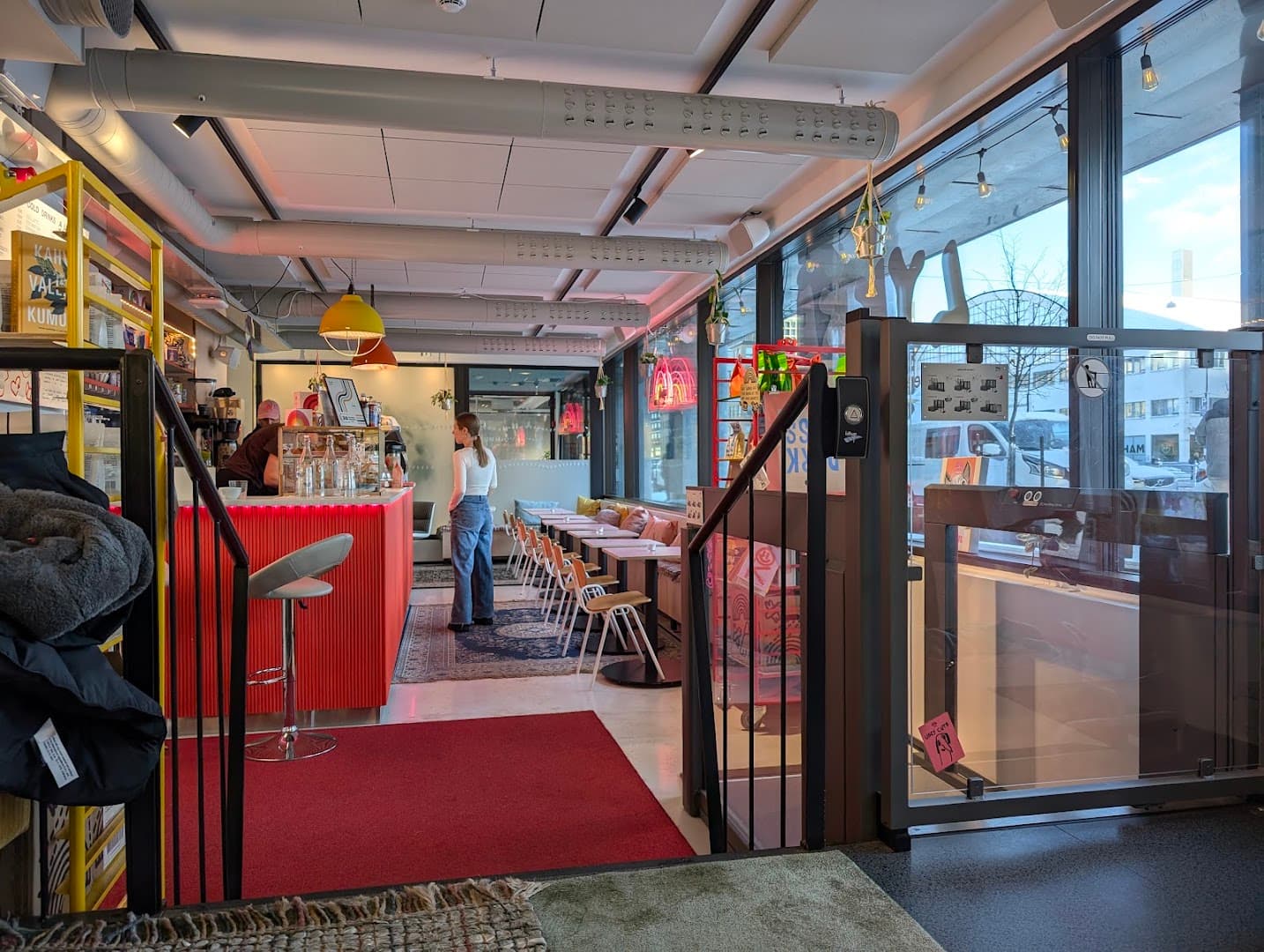 Interior of Lykke Helsinki, specialty coffee shop in Helsinki
