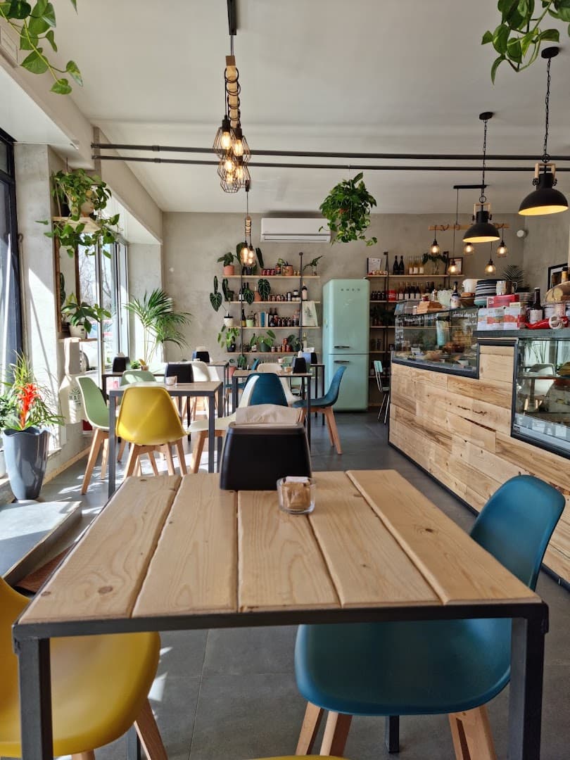 Interior of RADICI Social Food, specialty coffee shop in Rome