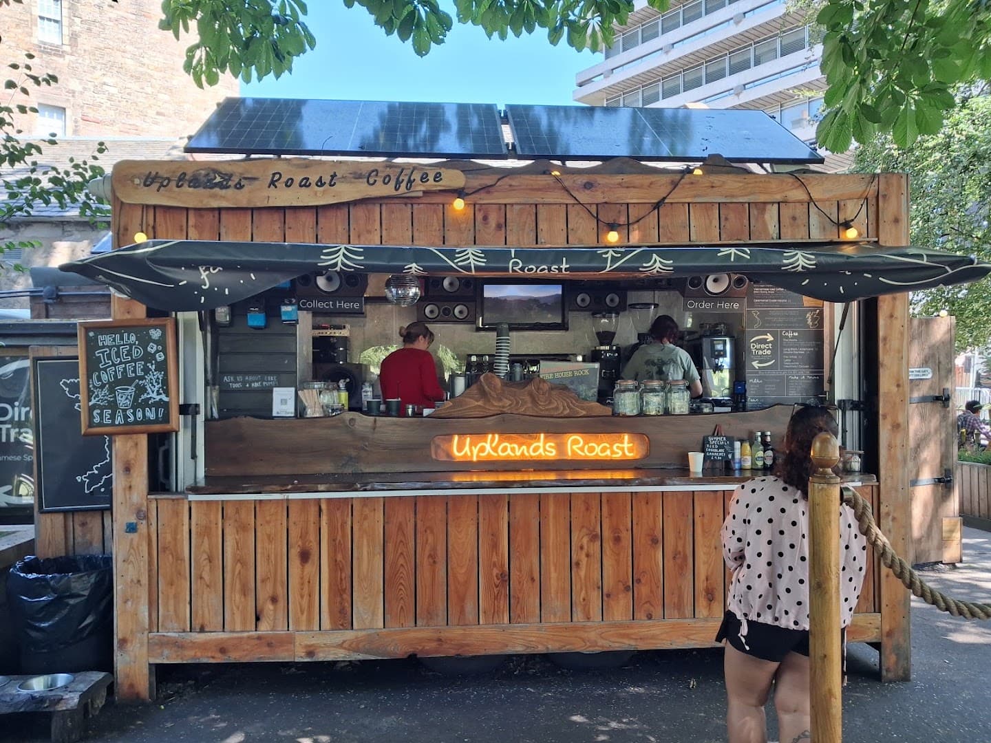 Storefront of Uplands Roast, specialty coffee shop in Edinburgh