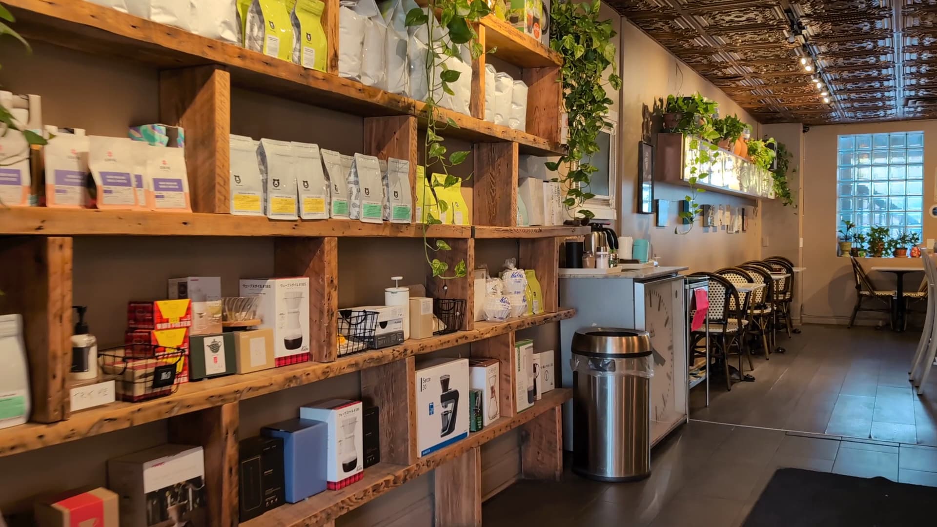 Interior of LIT Espresso Bar, specialty coffee shop in Toronto