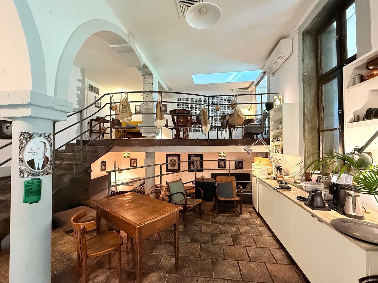 Interior of Proces Kawki, specialty coffee shop in Warsaw