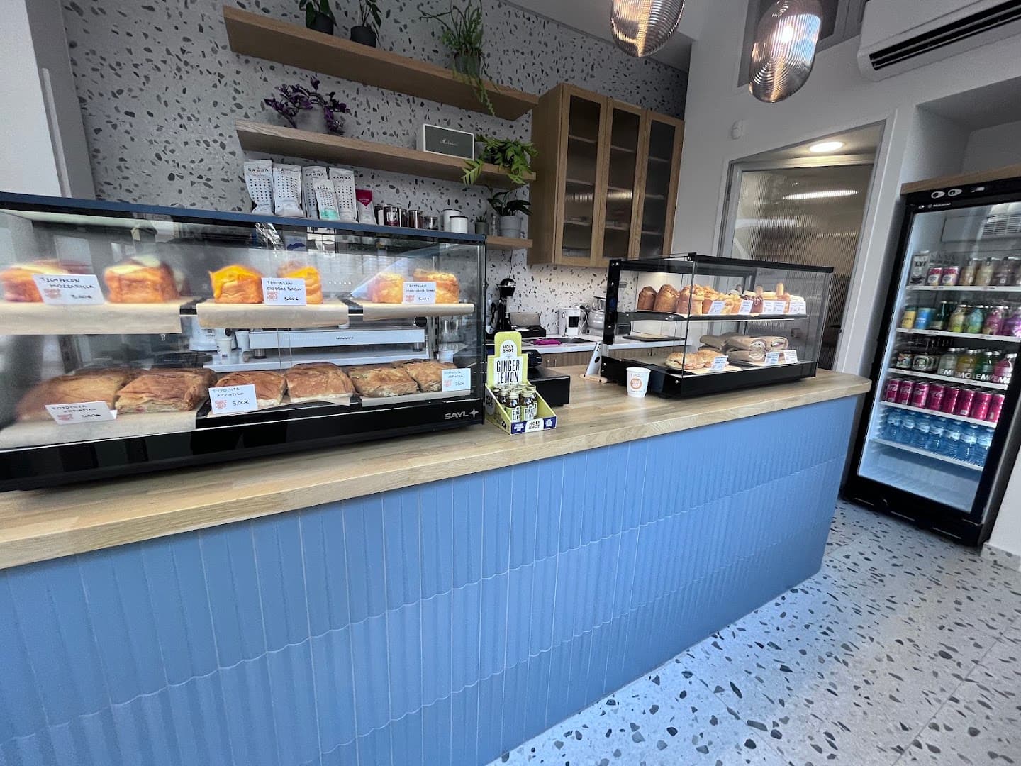 Interior of Shake 'n Bake, specialty coffee shop in Athens