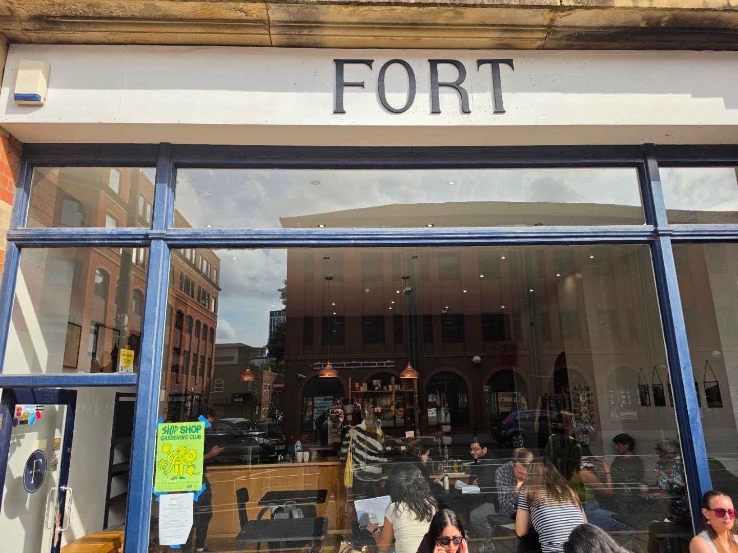 Storefront of Fort Coffee, specialty coffee shop in Manchester