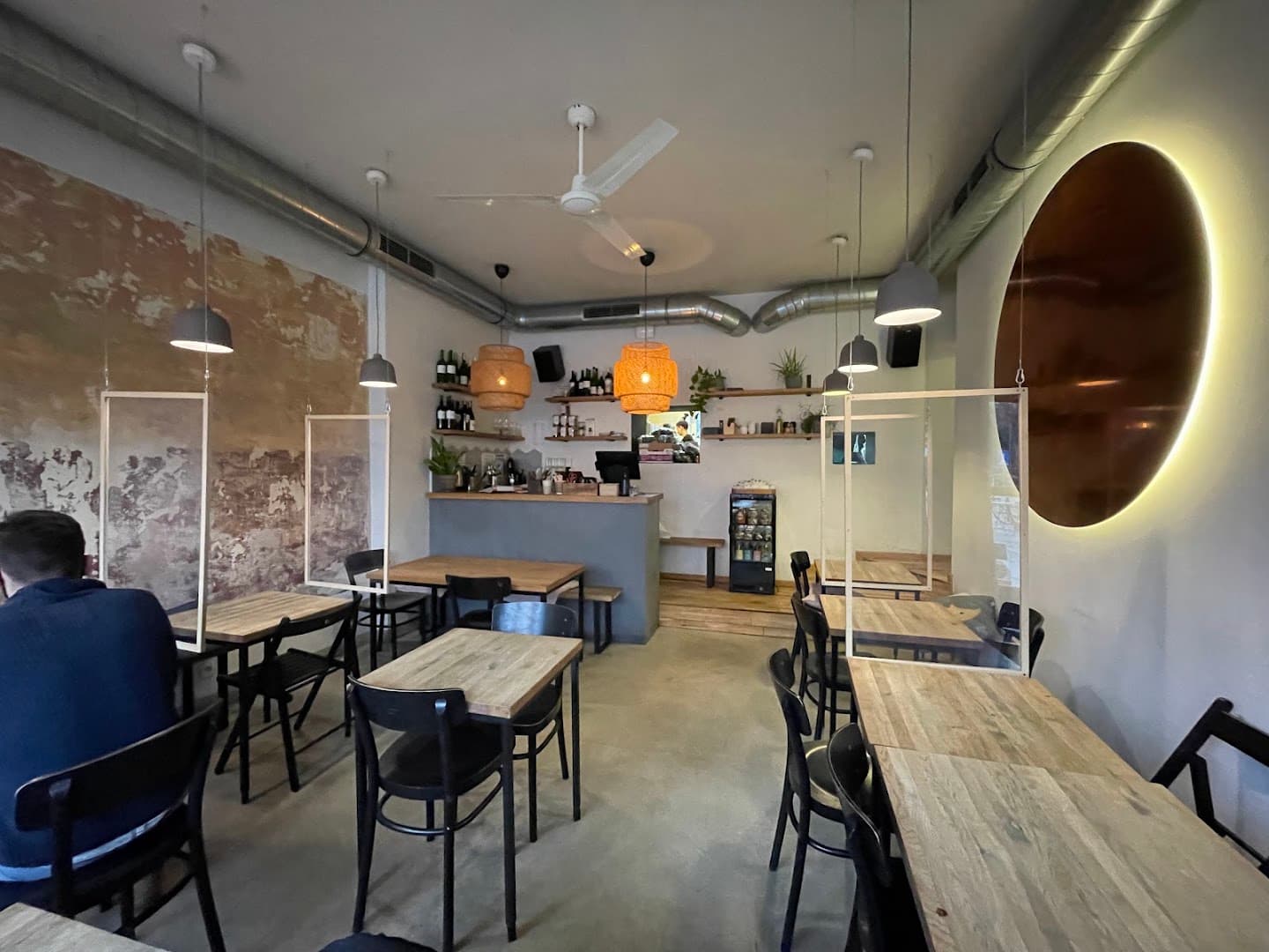 Interior of Secret Life Cafe, specialty coffee shop in Warsaw