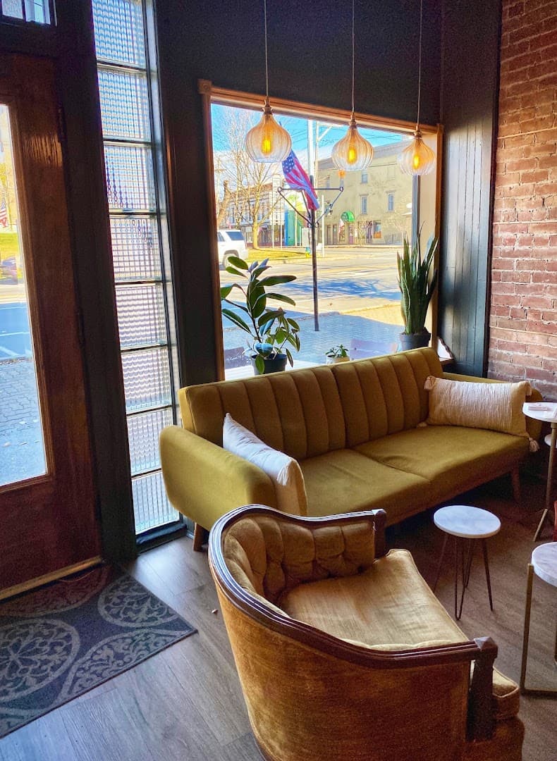 Interior of Milk & Honey Cafe, specialty coffee shop in Rochester