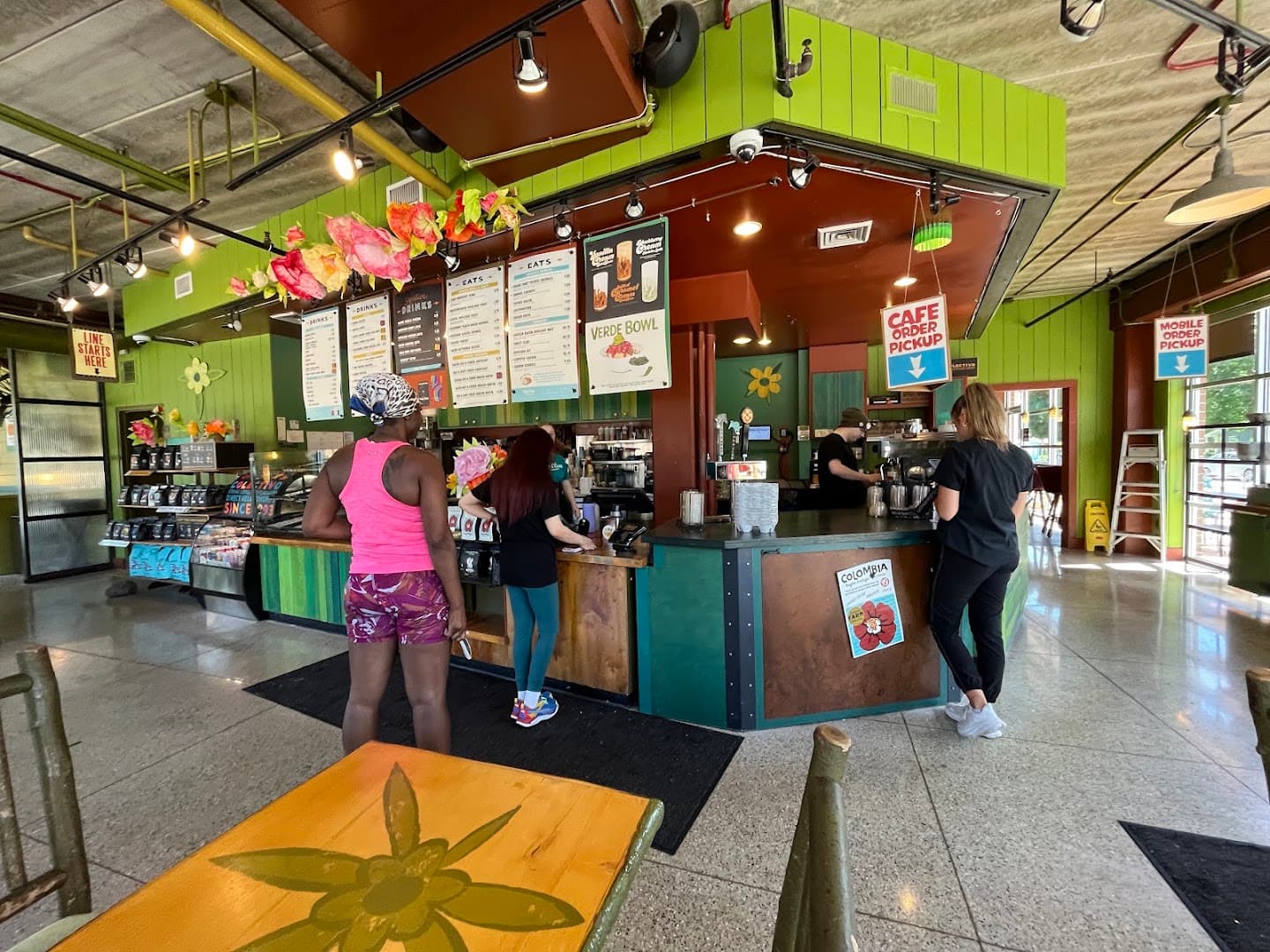 Interior of Colectivo Coffee Swan Blvd., specialty coffee shop in Milwaukee
