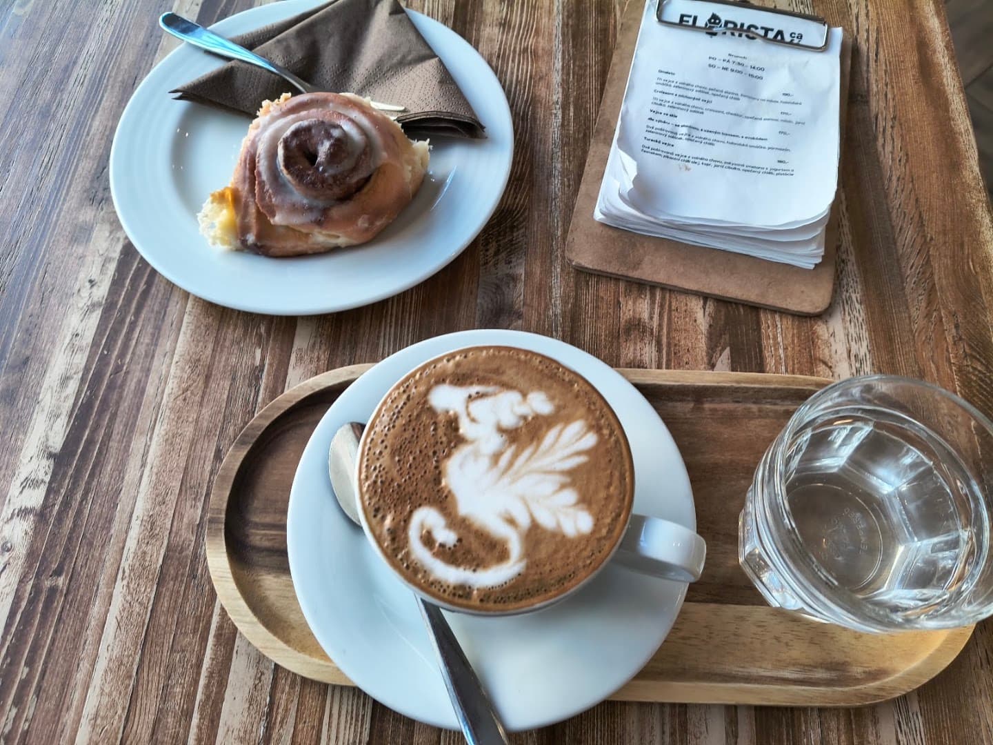 Coffee at Florista Café, specialty coffee shop in Prague