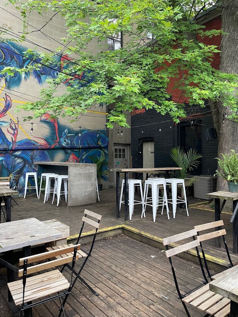 Storefront of Boxcar Social, specialty coffee shop in Toronto